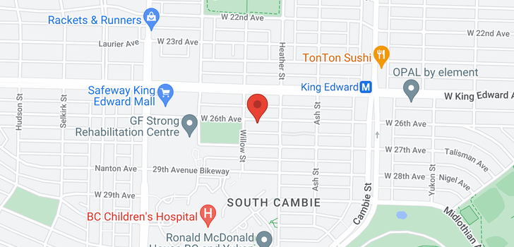 map of 756 W 26TH AVENUE